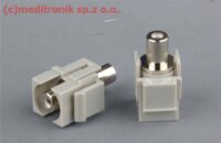 Moduł keystone RCA gniazdo na gniazdo kolor szary