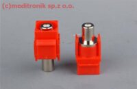 Moduł keystone RCA gniazdo na gniazdo kolor czerwony