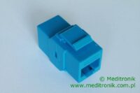 Adapter keystone przejściówka RJ45-RJ45 kat.5e UTP niebieski