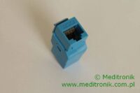 Adapter keystone przejściówka RJ45-RJ45 kat.6 UTP niebieski