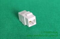 Adapter keystone przejściówka RJ45-RJ45 kat.6 UTP biały