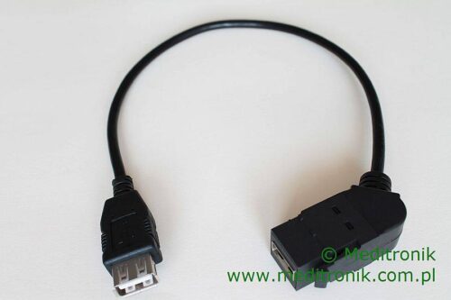 Moduł keystone USB 2.0 gniazdo kąt 45 A / gniazdo A na kablu