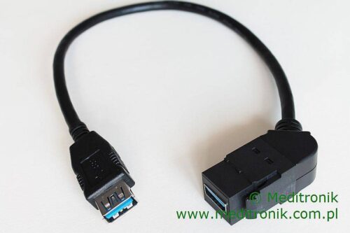 Moduł keystone USB-A 3.0, gniazdo/gniazdo, kąt 45, na kablu
