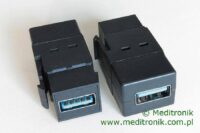 Moduł keystone USB-A, 3.0,  gniazdo A/gniazdo A kolor czarny