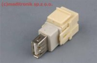 Moduł keystone USB-A gniazdo A na gniazdo A kolor biały