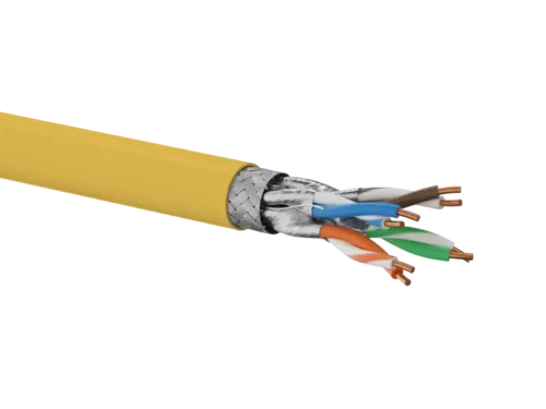 Kabel s/ftp kat.7a ALANTEC dca lsoh 4x2x23awg 1500 mhz (10gb/s) 500m (pomarańczowa powłoka) 25 lat gwarancji, badanie jakości intertek (usa)