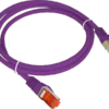 Patch-cord ALANTEC kat.6a s/ftp fioletowy 0,5m lsoh