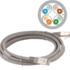 Patch-cord s/ftp kat.6a lsoh 1.0m szary ALANTEC