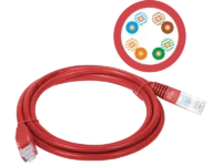 Patch-cord u/utp kat.5e pvc 2.0m czerwony ALANTEC