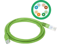 Patch-cord u/utp kat.5e pvc 1.0m zielony ALANTEC