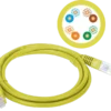 Patch-cord u/utp kat.5e pvc 1.0m żółty ALANTEC