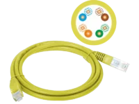 Patch-cord u/utp kat.5e pvc 1.0m żółty ALANTEC