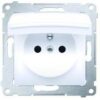 Gniazdo wtyczkowe z uziemieniem i przesłonami (moduł),