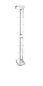 Przełącznica uniwersalna pionowa ZP1-22, wersja jednopionowa