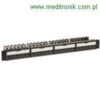 Panel krosowy UTP z półką i pokrywą 19", kat. 5e 24 porty