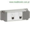 blok zasilający z 2 gniazdami RJ45 cat.6 FTP z 2 zaślepkami