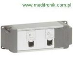 blok zasilający z 2 gniazdami RJ45 cat.6 FTP z 2 zaślepkami