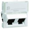 Gniazdo RJ45 kat.6 UTP, pojedyńcze, standard mosaic 45x45