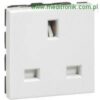 Gniazdo zasilające 230V angielskie pojedyncze 45x45 Mosaic