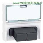 Gniazdo optyczne 2XSC w standardzie mosaic 45X45,