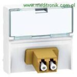 Gniazdo optyczne 2XLC w standardzie mosaic 45X45