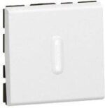 Przycisk przełączny Mosaic 1 modułowy biały.