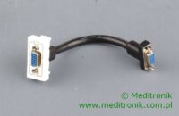 Adapter VGA G/G w standardzie mosaic 45x22,5mm, na kablu