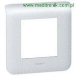 Ramka dla 2 modułów 45x22,5 w standardzie mosaic, kolor alum