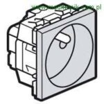 Mosaic gniazdo pojedyncze 2P+Z, 16A, aluminium.