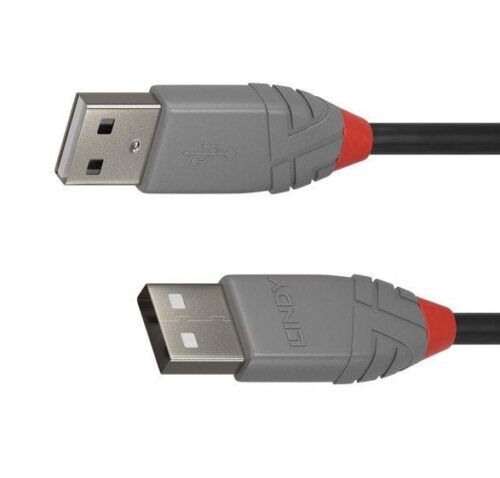 Lindy 36692 kabel USB A-A, 2.0, wtyk/wtyk, długość 1m, czarny