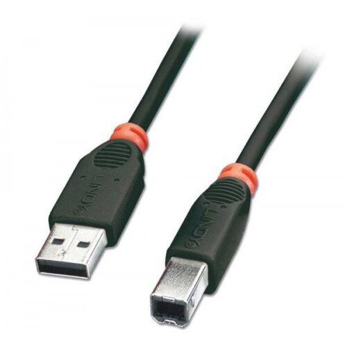 Lindy 36676 kabel USB A-B, 2.0, wtyk/wtyk, długośc 7.5m, Anthra Line