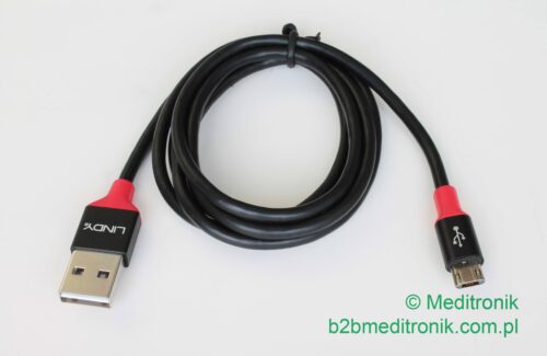 Kabel obustronny USB 2.0 A na USB micro B; długość 1m