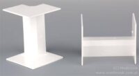 Narożnik wewnętrzny do listwy 80x40 biały