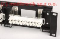 Magazynek do montażu 9szt. dziesięcioparowych łączówek typu