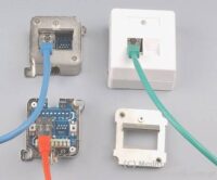 Gniazdo natynkowe pojedyncze RJ45 FTP kat.5e monta偶 LSA+ Gniazdo natynkowe pojedyncze RJ45 FTP kat.5e monta偶 LSA+