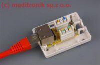 Gniazdo natynkowe pojedyncze RJ45 FTP kat.6 monta偶 LSA+ Gniazdo natynkowe pojedyncze RJ45 FTP kat.6 monta偶 LSA+