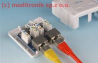 Gniazdo natynkowe podwójne RJ45 FTP kat.5e montaż LSA+