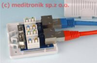 Gniazdo natynkowe podw贸jne RJ45 FTP kat.5e monta偶 LSA+ Gniazdo natynkowe podw贸jne RJ45 FTP kat.5e monta偶 LSA+