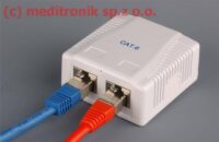Gniazdo natynkowe podw贸jne RJ45 FTP kat.6 monta偶 LSA+ Gniazdo natynkowe podw贸jne RJ45 FTP kat.6 monta偶 LSA+