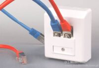 Gniazdo natynkowe podwójne RJ45 FTP kat.6 montaż LSA+