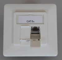 Gniazdo podtynkowe podwójne RJ45 FTP kat.6a montaż LSA+