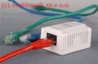 Gniazdo natynkowe pojedyncze RJ45 UTP kat.6 monta偶 LSA+ Gniazdo natynkowe pojedyncze RJ45 UTP kat.6 monta偶 LSA+
