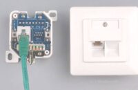 Gniazdo podtynkowe pojedyncze RJ45 UTP kat.5e monta偶 LSA+ Gniazdo podtynkowe pojedyncze RJ45 UTP kat.5e monta偶 LSA+