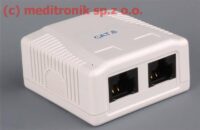 Gniazdo natynkowe podwójne RJ45 UTP kat.6 montaż LSA+