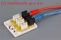 Gniazdo natynkowe podw贸jne RJ45 UTP kat.6 monta偶 LSA+ Gniazdo natynkowe podw贸jne RJ45 UTP kat.6 monta偶 LSA+