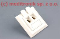 Gniazdo multimedialne podtynkowe 2xHDMI typu keystone