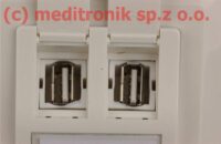 Gniazdo multimedialne podtynkowe 2xUSB-A typu keystone