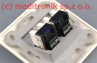 Gniazdo multimedialne podtynkowe 2 x keystone UTP kat.6