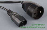 Kabel zasilający dł. 0,3m wtyk C14 na gniazdo 230V z bolcem