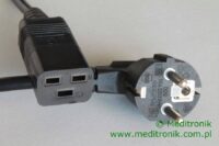 Kabel zasilający długość 2m wtyk Schuko na gniazdo IEC C19
